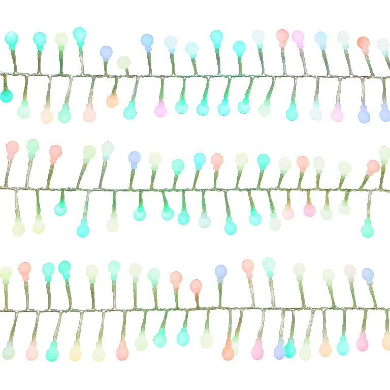 Instalatie Craciun 240 LED-uri, IP20 si IP44, transparent, lumina multicolora