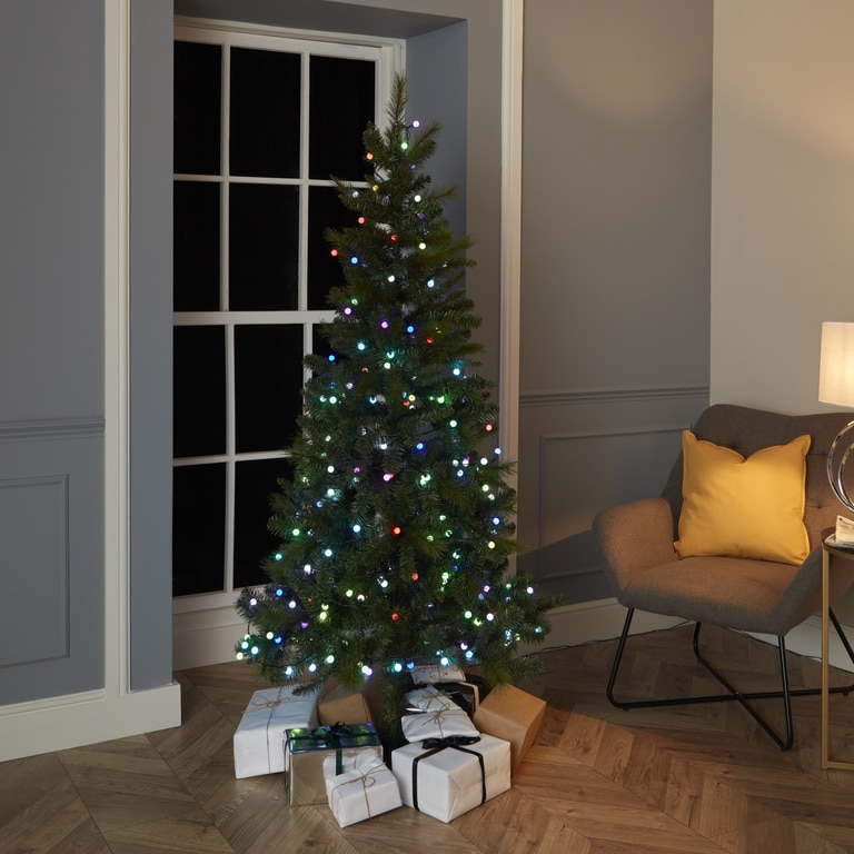 Instalatie brad LED BERRY UOML2221, 240 leduri, 19.12m, iluminat multicolor