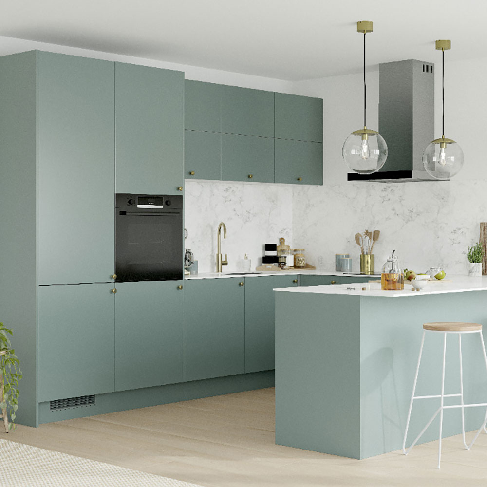 Front dulap bucatarie GOODHOME Stevia, MDF, 36 x 96 x 1.8 cm, verde