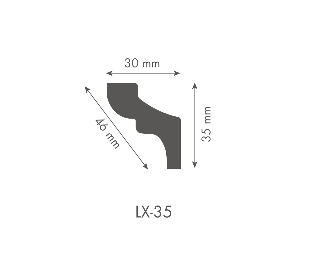 Bagheta Decorativa Bg Lx35 3,3X200Cm, 33Mm  Dynamic