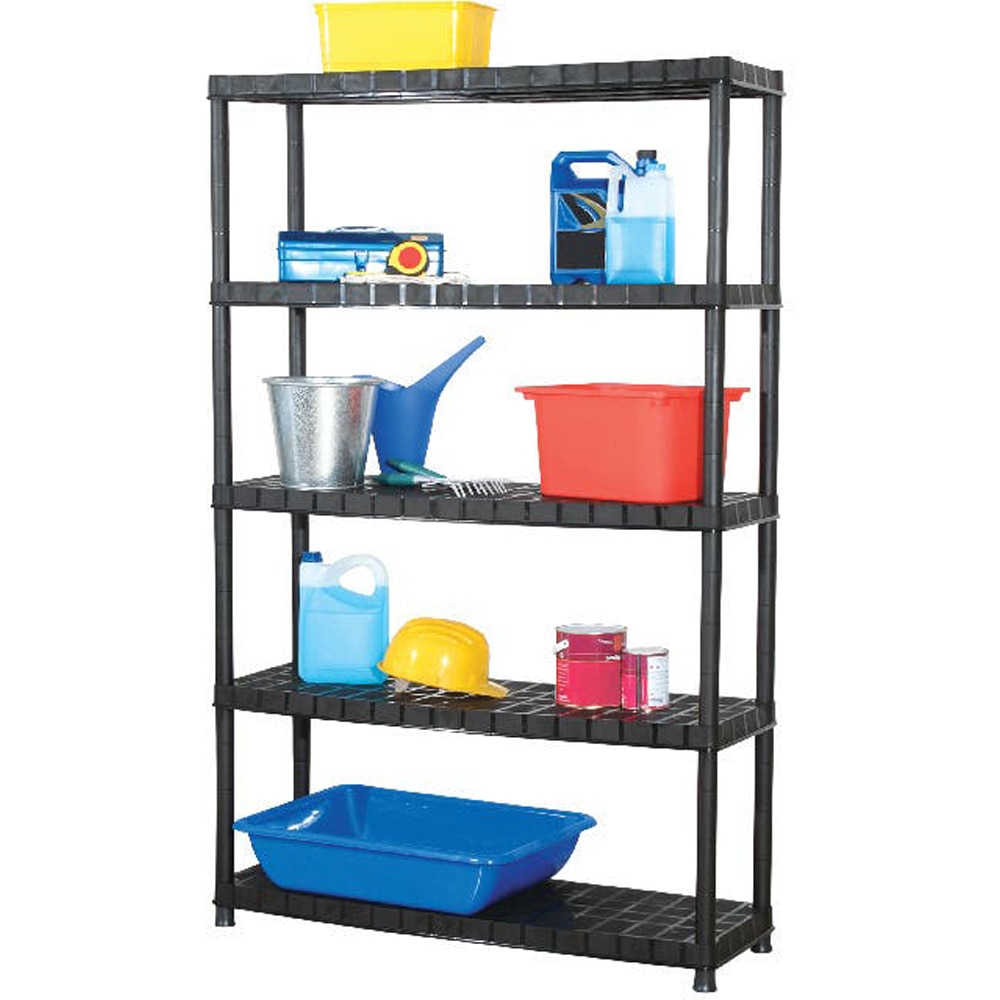 Raft atelier GOODHOME, polipropilena, 120 x 40 x 185 cm, negru