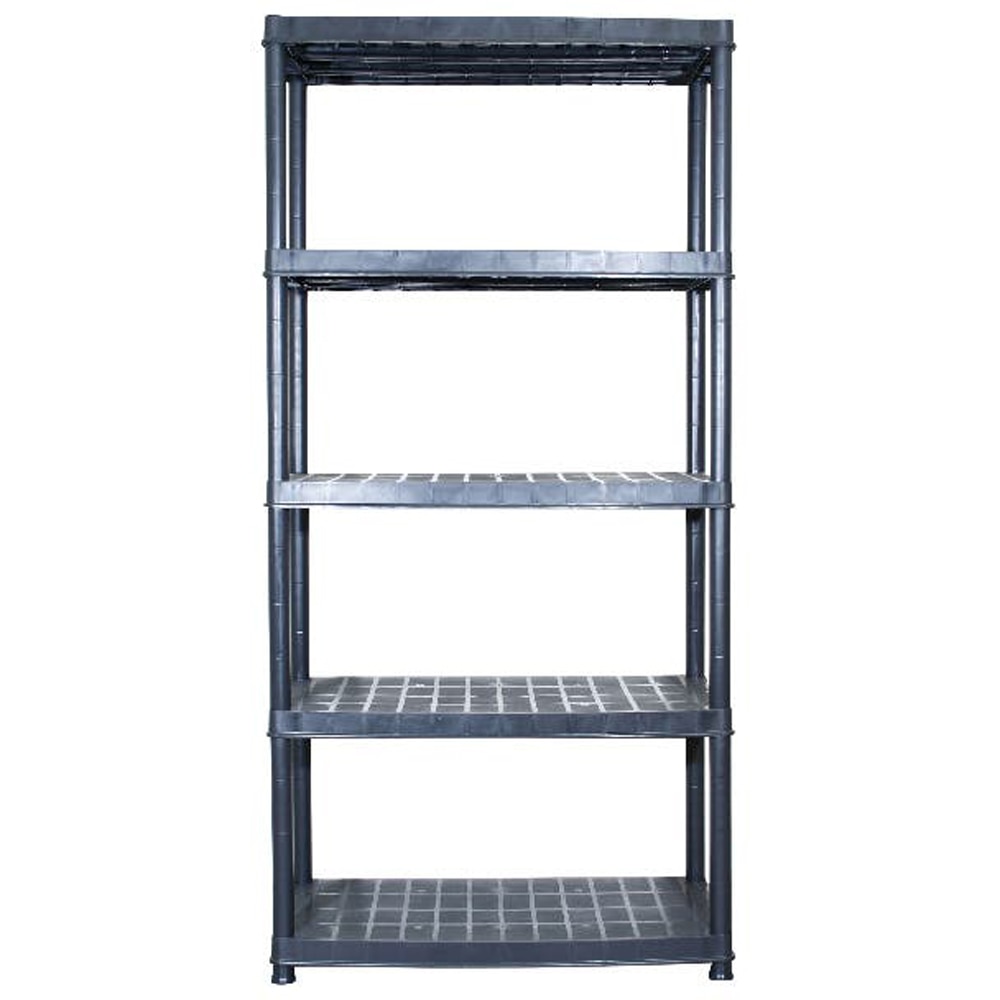 Raft atelier GOODHOME, polipropilena, 92 x 45.7 x 185 cm, negru