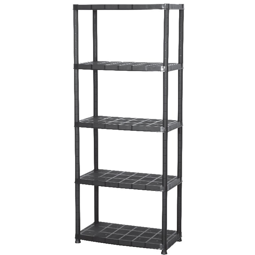 Raft 5 polite, 170 x 70 x 38 cm, plastic, negru