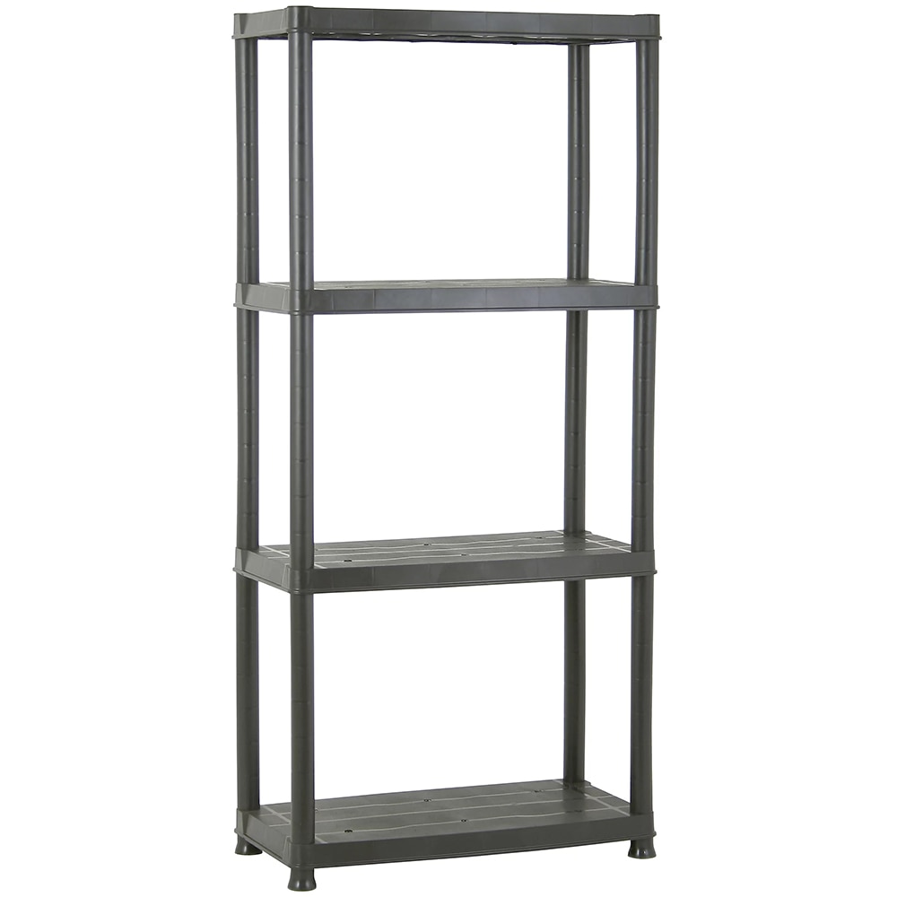 Raft 4 polite, 130 x 61 x 31 cm, plastic, negru