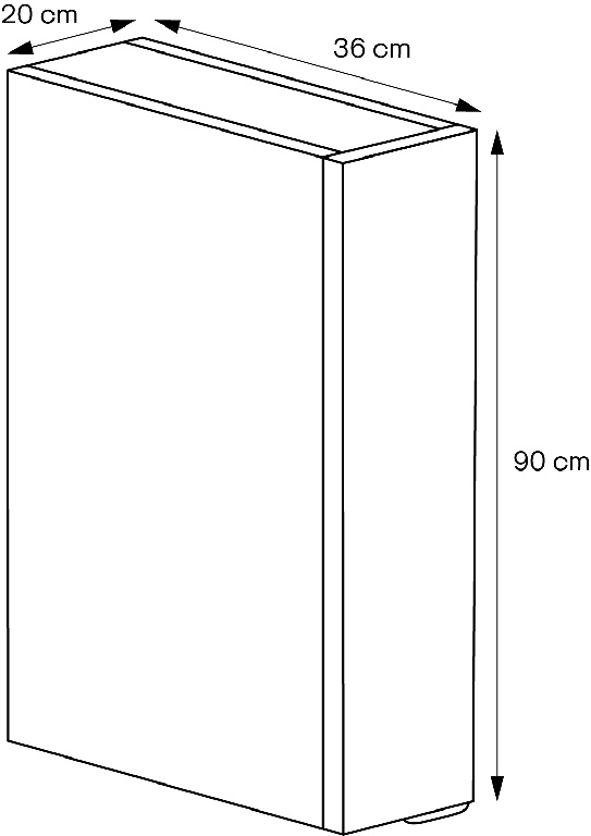 Coloana baie slim GoodHome Imandra, 20 x 36 x 90 cm, gri