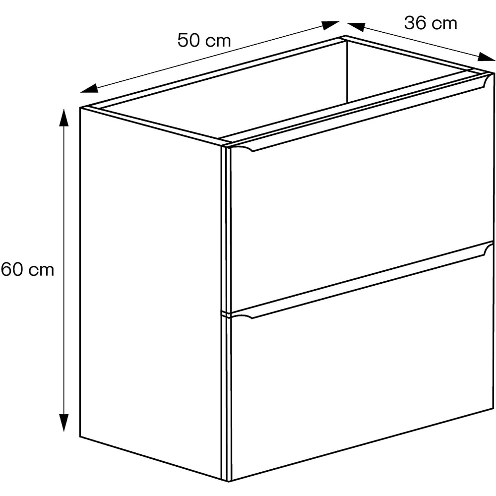 Masca lavoar GOODHOME Imandra, 50 x 36 x 60 cm, gri