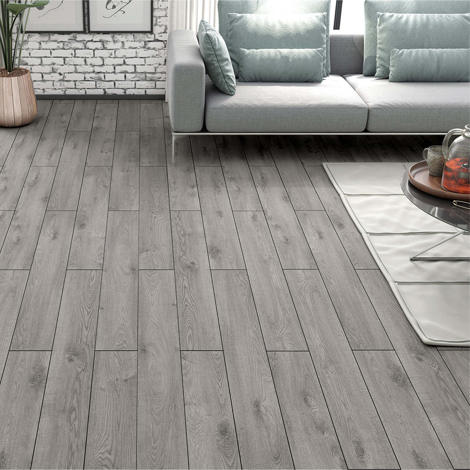 Parchet laminat AGT, 12 mm, gri, HDF, AC5, 1.355 mp/cutie