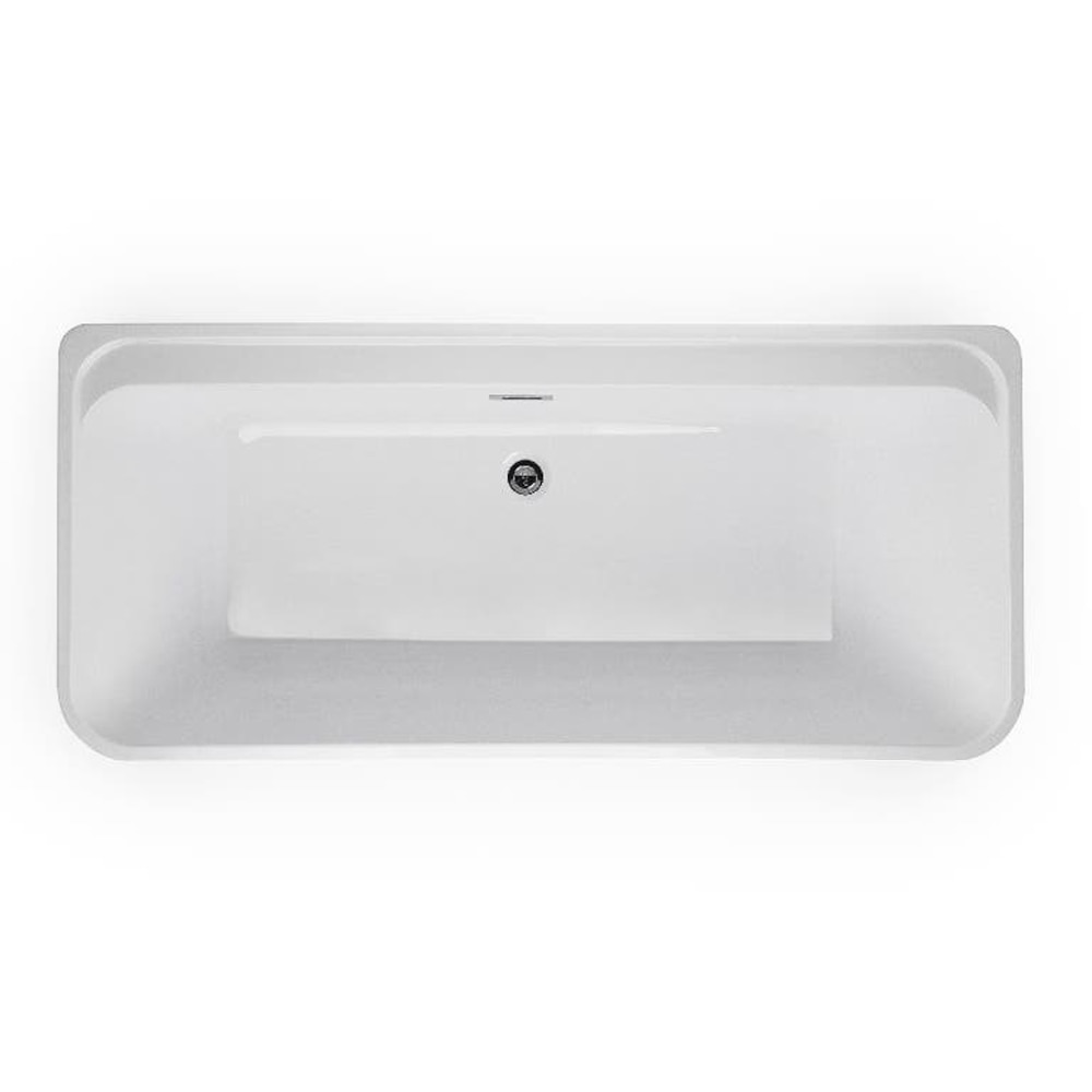 Cada baie freestanding GOODHOME Nakina, acril, 170 x 75 x 60 cm, alb