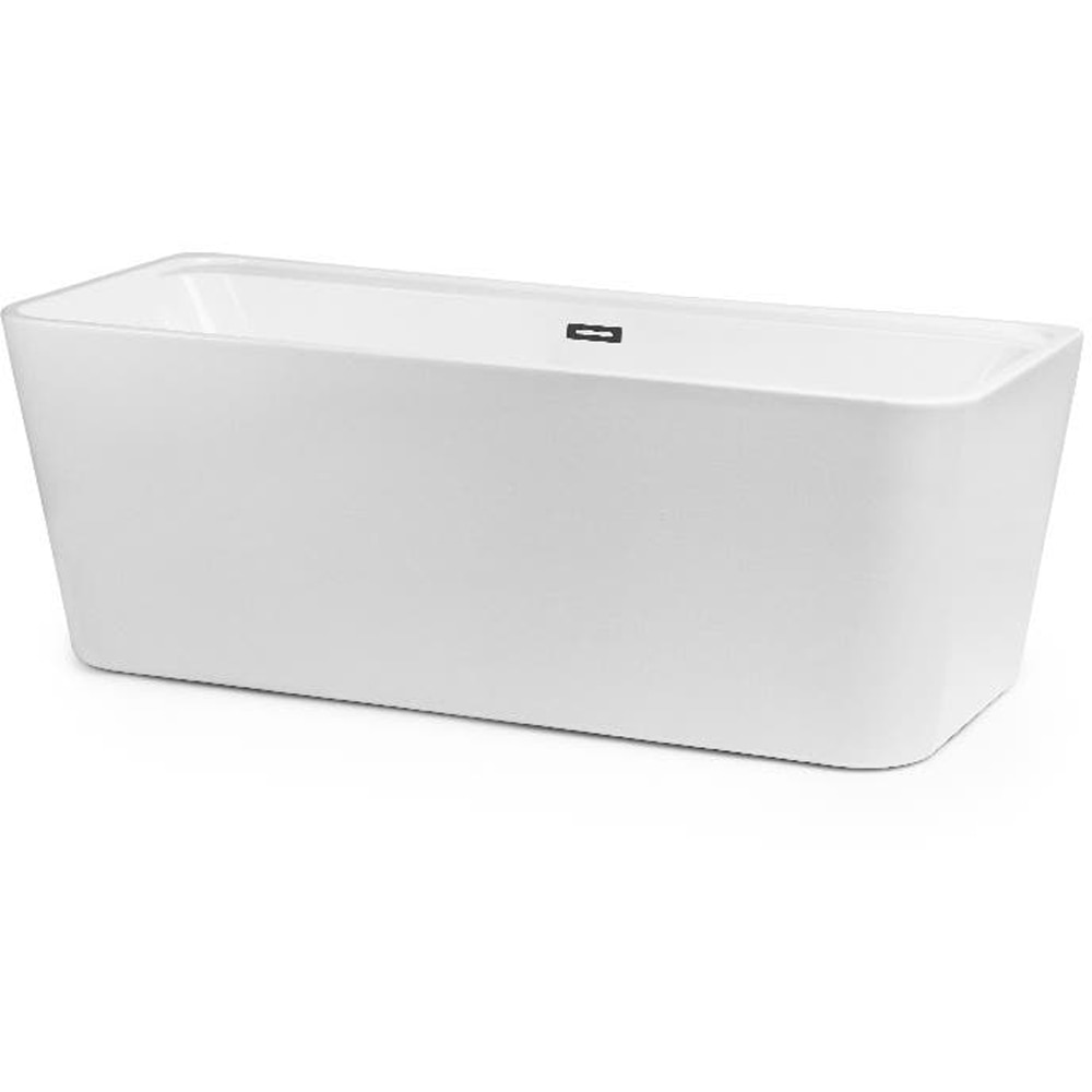 Cada baie freestanding GOODHOME Nakina, acril, 170 x 75 x 60 cm, alb