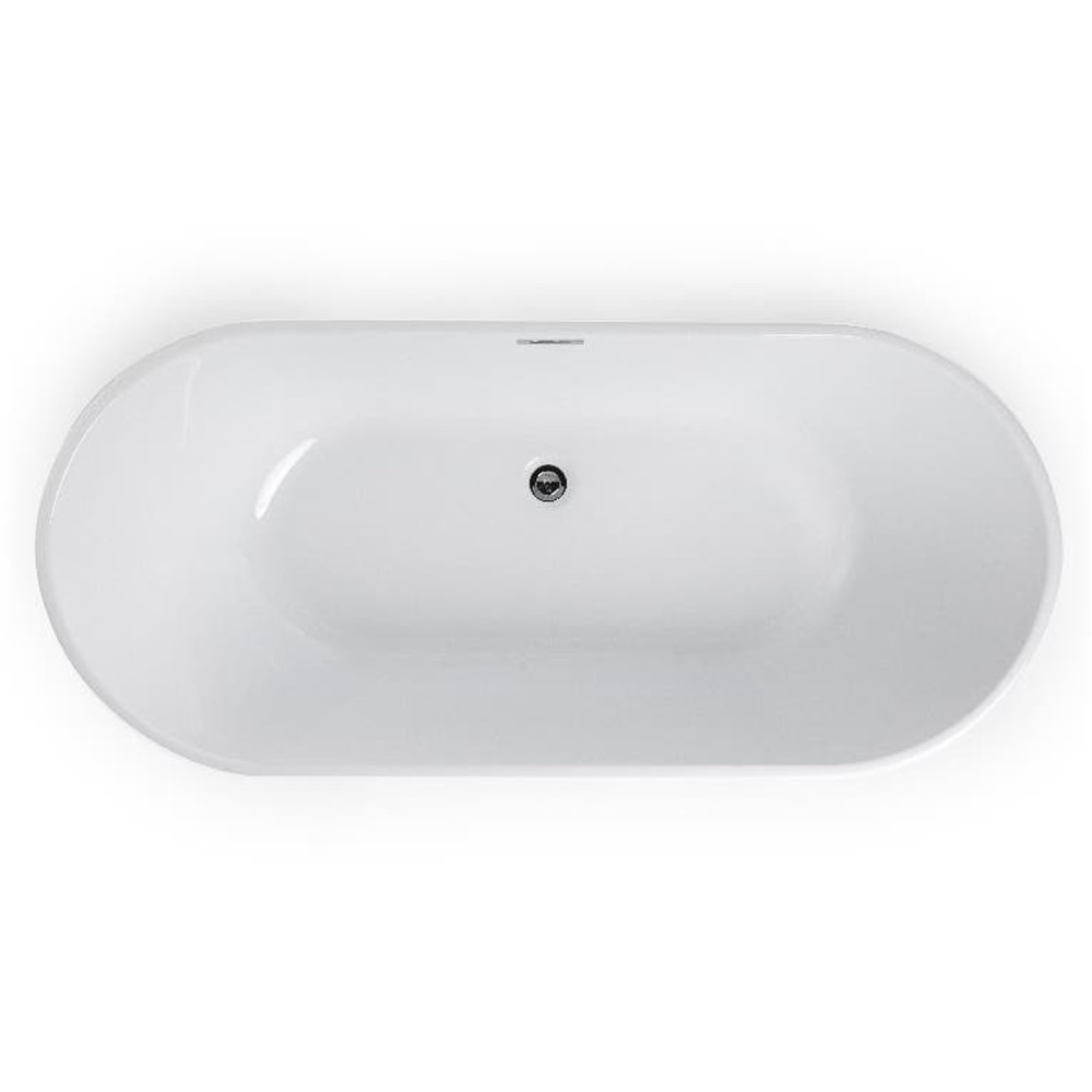 Cada baie freestanding GOODHOME Huron, acril, 168.5 x 75 x 62.5 cm, alb