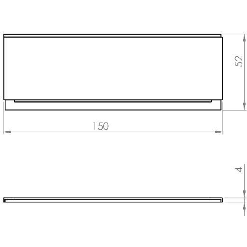 Masca cada Arbol, panou frontal, acril, 150 x 52 cm, alb