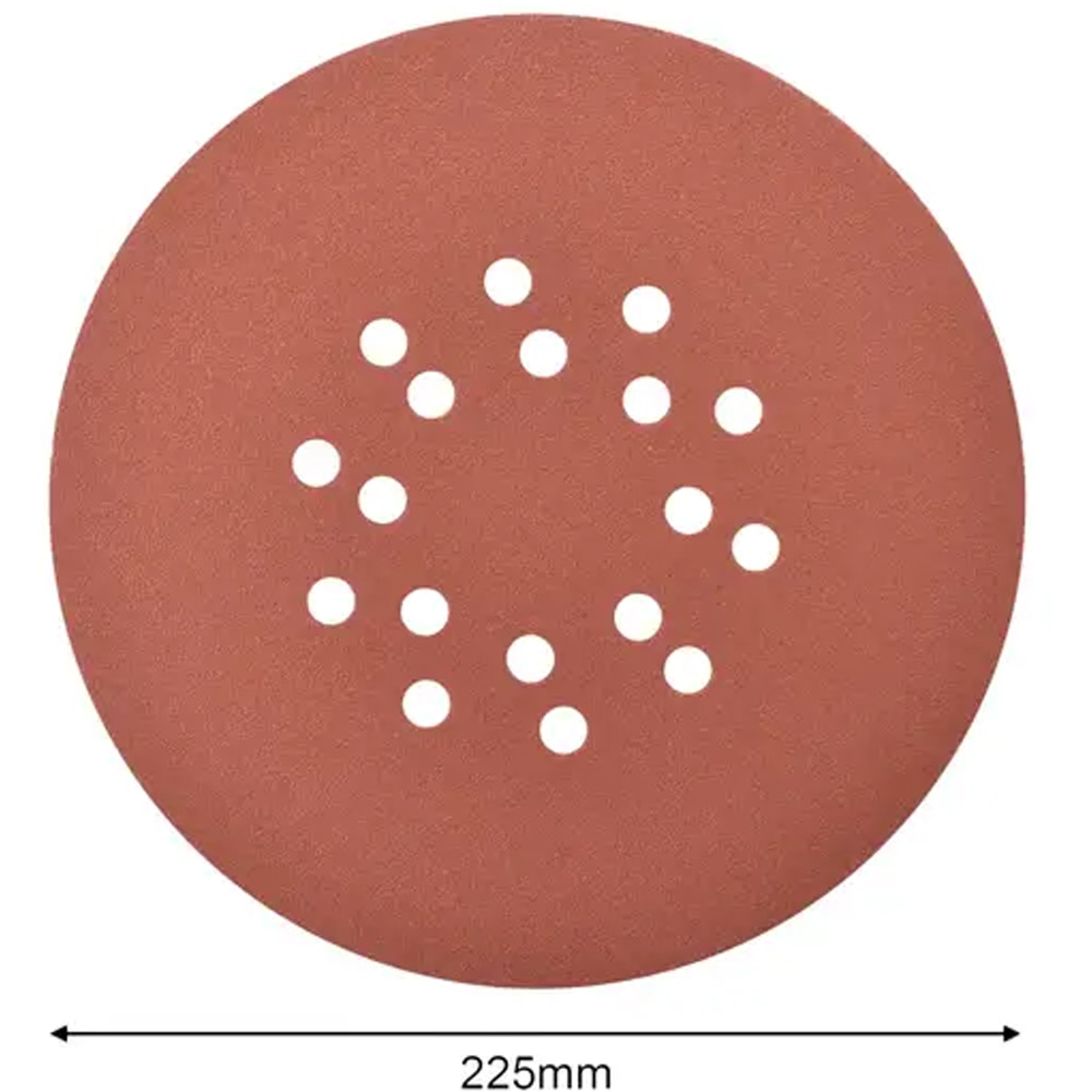 Disc abraziv MAC ALLISTER 101365755, perforat, P80 H L, 5 bucati