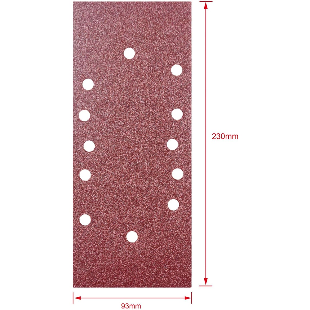 Set foi slefuire perforate MAC ALLISTER, 93 x 230 mm, P80, 5buc