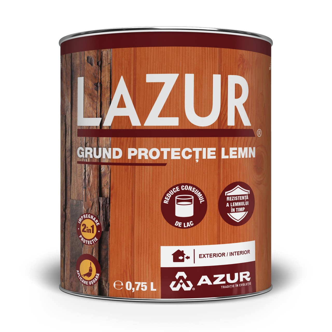 Grund pentru lemn, 0.75 L • Lazur