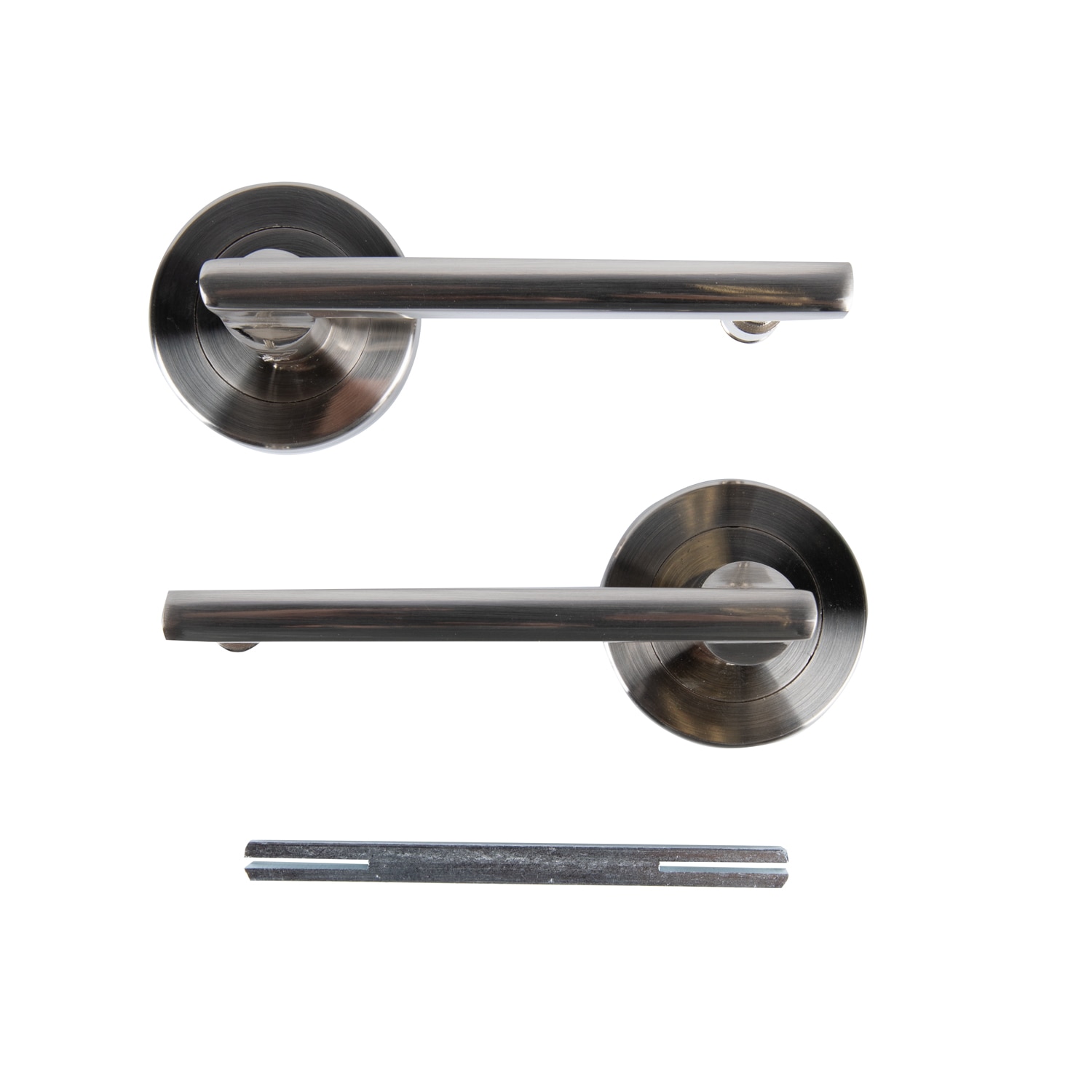 Set manere, fara rozete, aluminiu, nichel satinat, blister • Yale Cortina