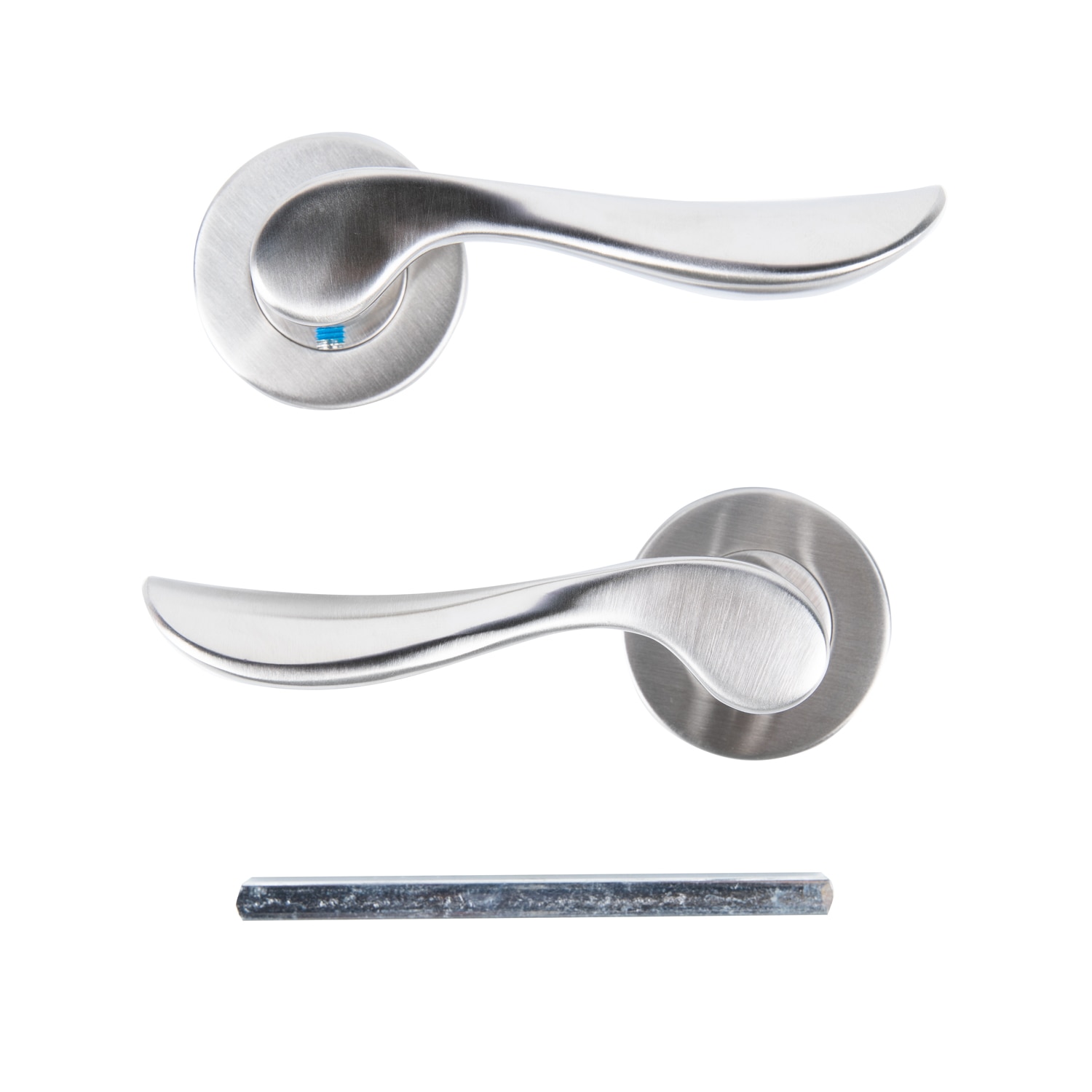 Set manere, inox satinat, pentru usi metalice  Yale Giulia