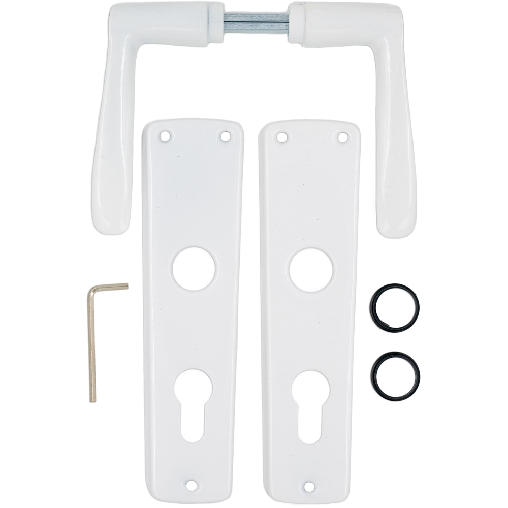 Maner cu sild ASSA ABLOY, aluminiu, 100 mm, 2 bucati, alb