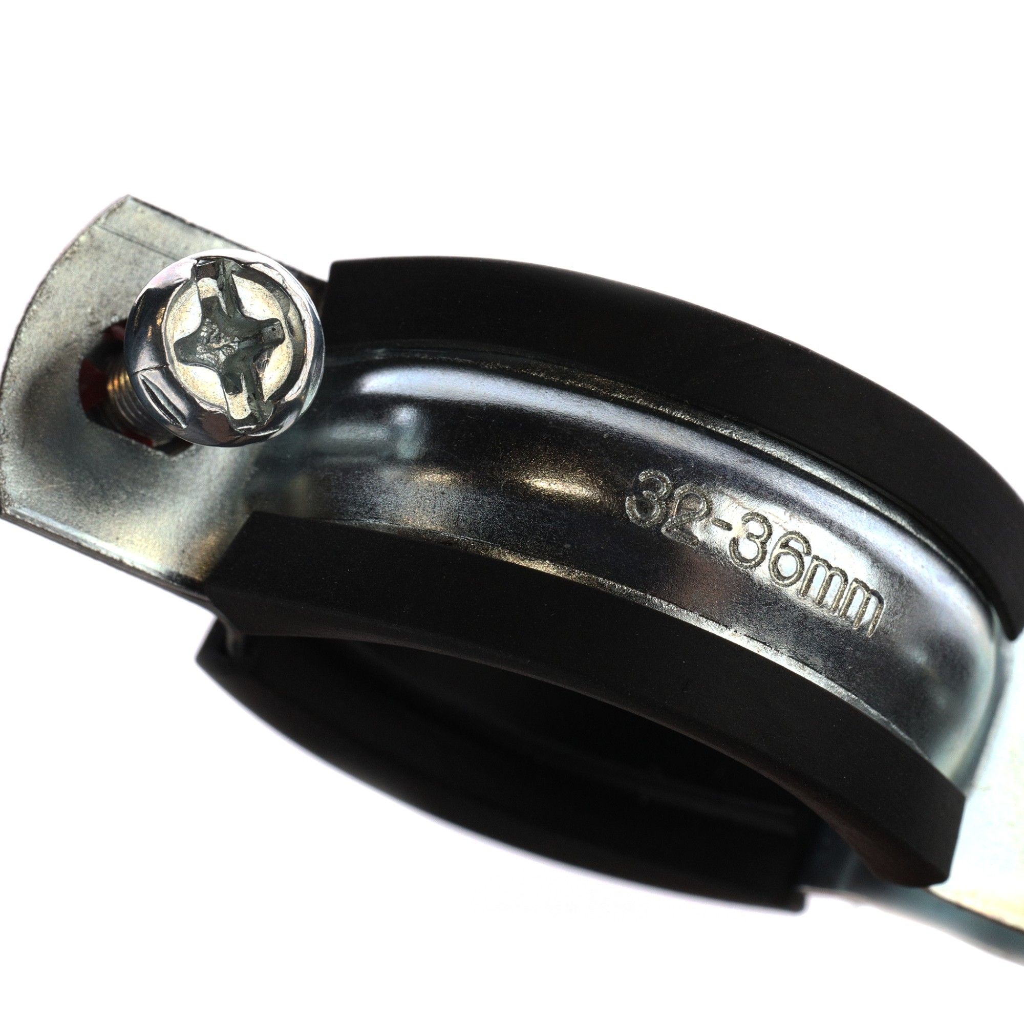 Brida / colier fixare tevi, dubla, 32 36 mm