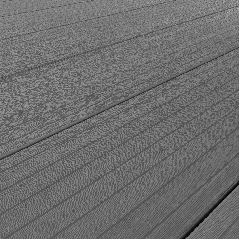 Dusumea pentru terasa, WPC, gri, 220 x 14.5 x 2.1 cm  Premium Klikstrom