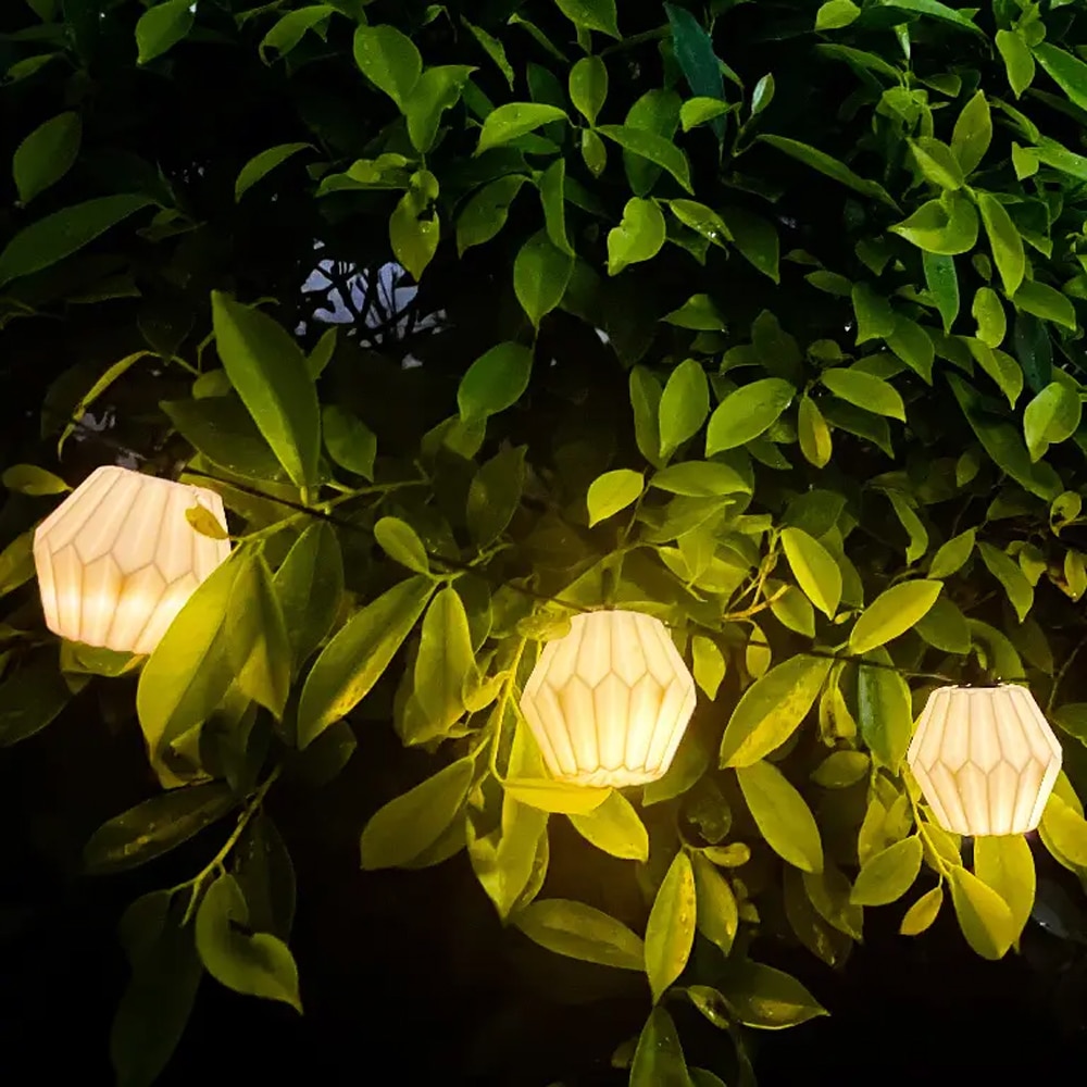 Ghirlanda solara SITE, IP44, plastic, alb