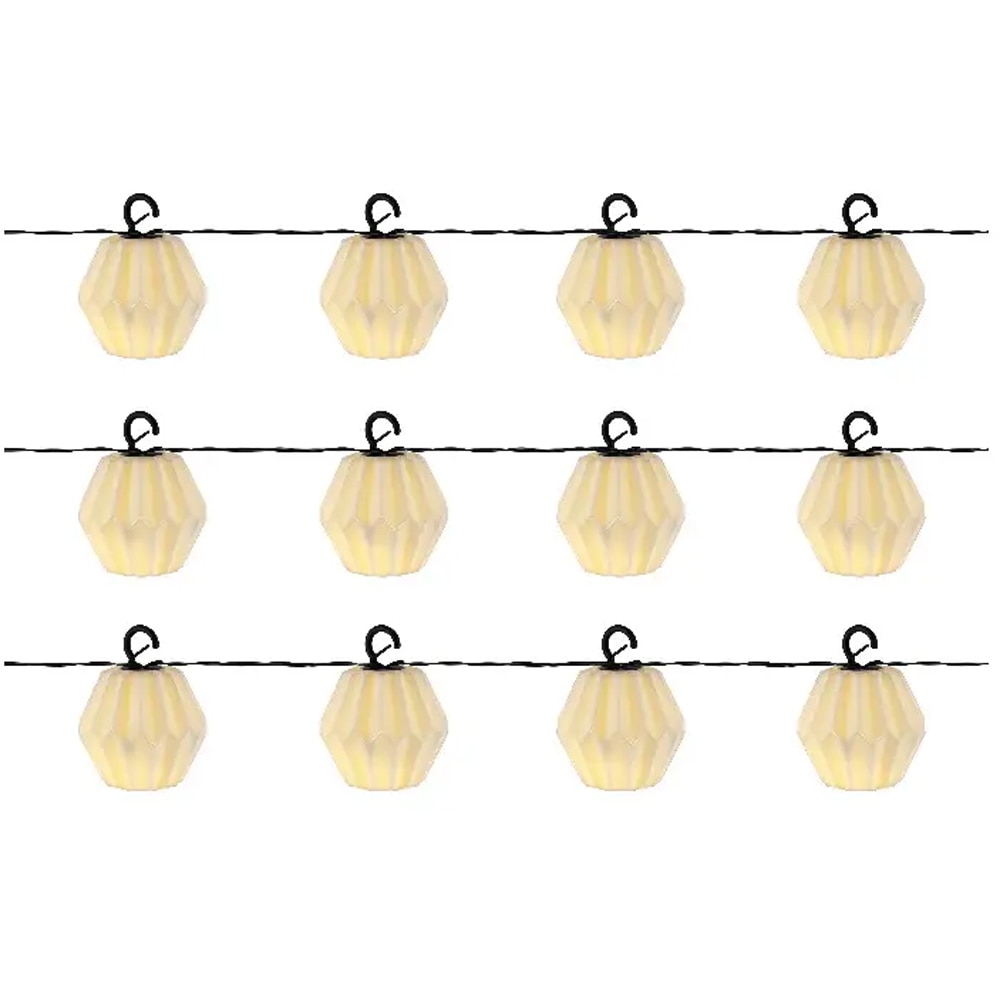 Ghirlanda solara SITE, IP44, plastic, alb