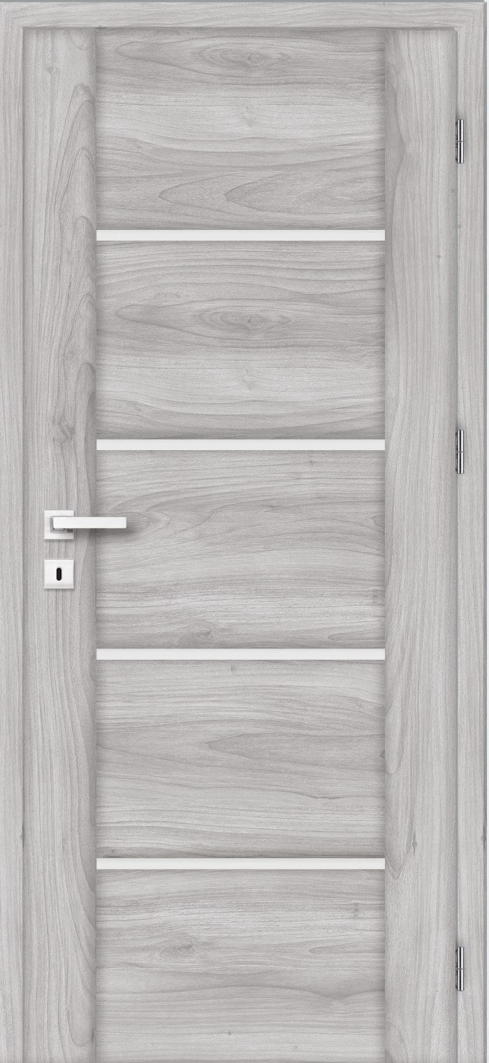 Usa de interior cu geam, maro, stanga, mdf, 206 x 78 cm, toc inclus  Bolzano
