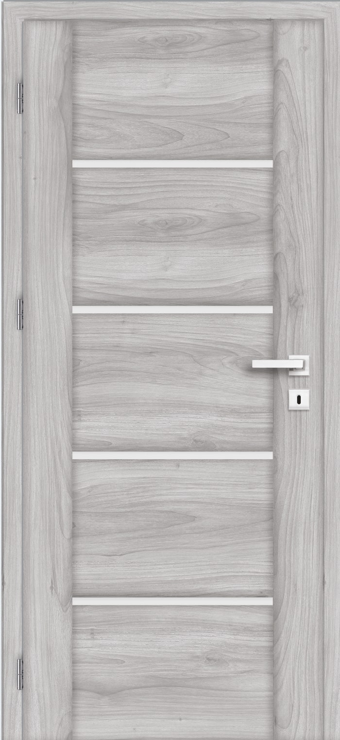 Usa de interior cu geam, maro, dreapta, mdf, 206 x 88 cm, toc inclus • Bolzano