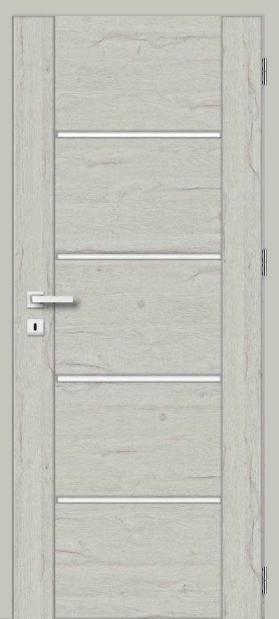 Usa de interior cu geam, maro, stanga, mdf, 206 x 78 cm, toc inclus • Bolzano