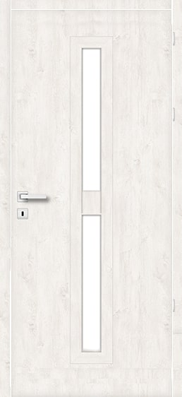 Usa de interior cu geam, gri, stanga, mdf, 206 x 78 cm, toc inclus Klaro