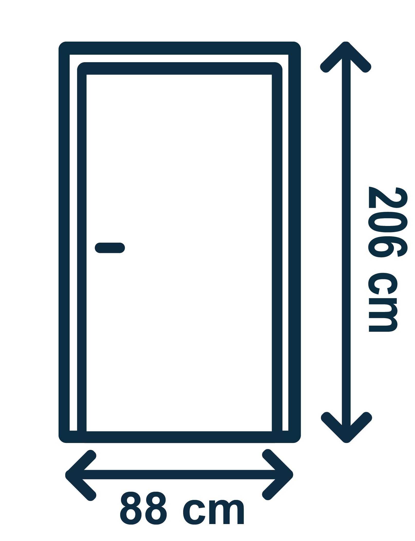 Usa de interior cu geam, gri, stanga, mdf, 206 x 88 cm, toc inclus  Klaro
