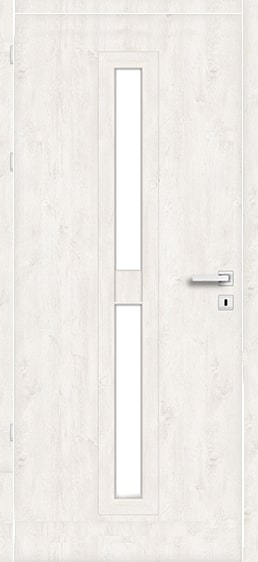 Usa de interior cu geam, gri, dreapta, mdf, 206 x 88 cm, toc inclus Klaro