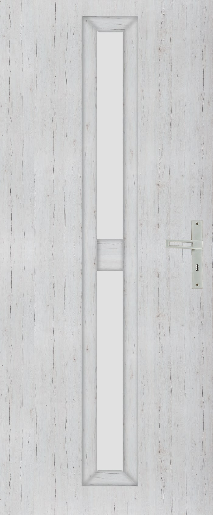 Usa de interior cu geam, gri, stanga, mdf, 206 x 88 cm, toc inclus Klaro