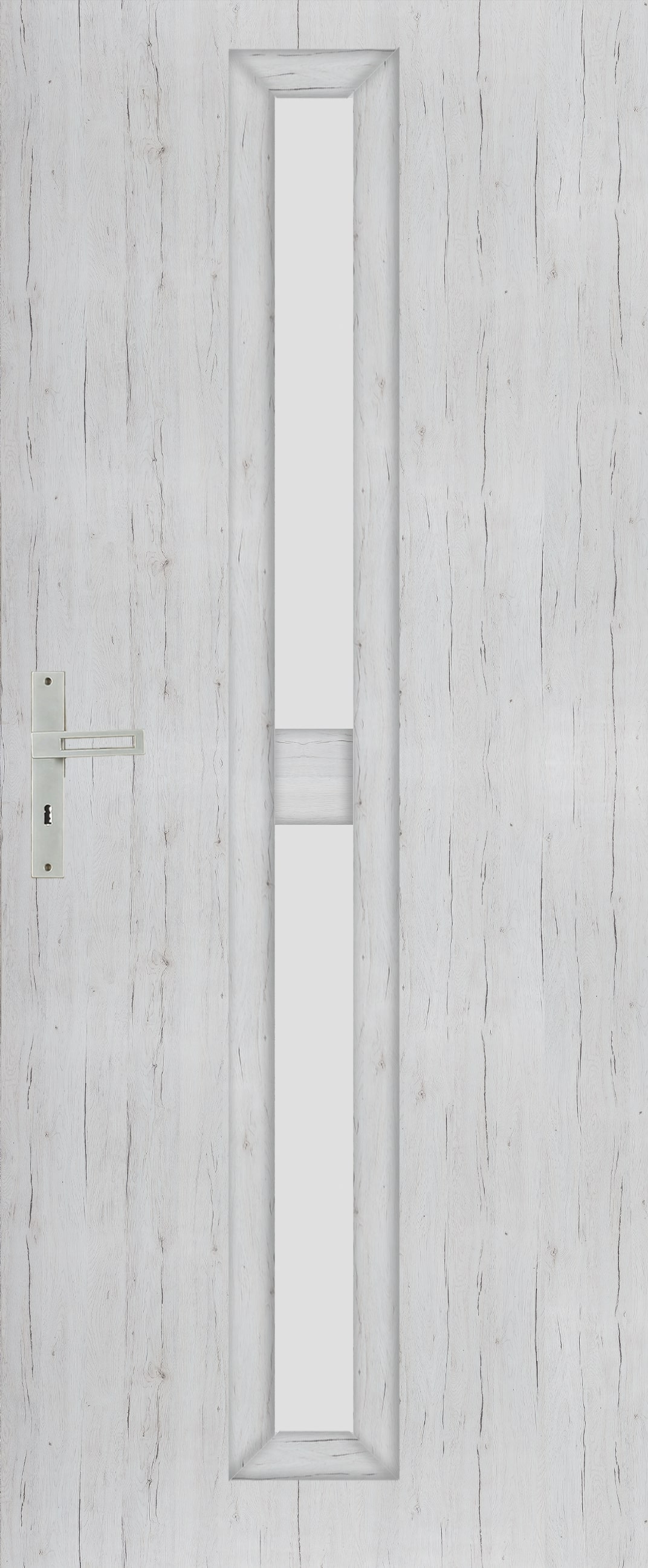 Usa de interior cu geam, gri, dreapta, mdf, 206 x 88 cm, toc inclus  Klaro