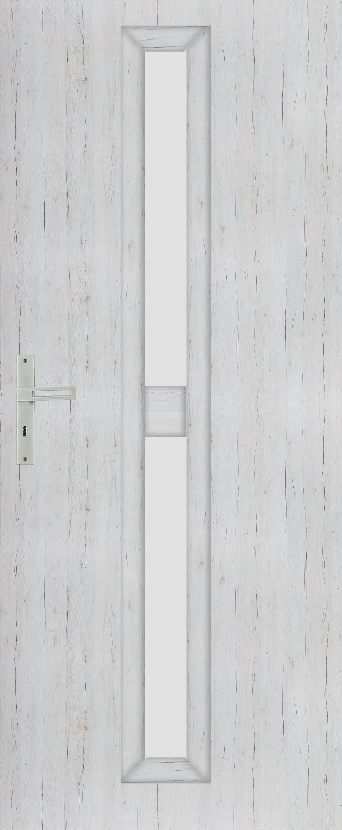 Usa de interior cu geam, gri, dreapta, mdf, 206 x 88 cm, toc inclus  Klaro