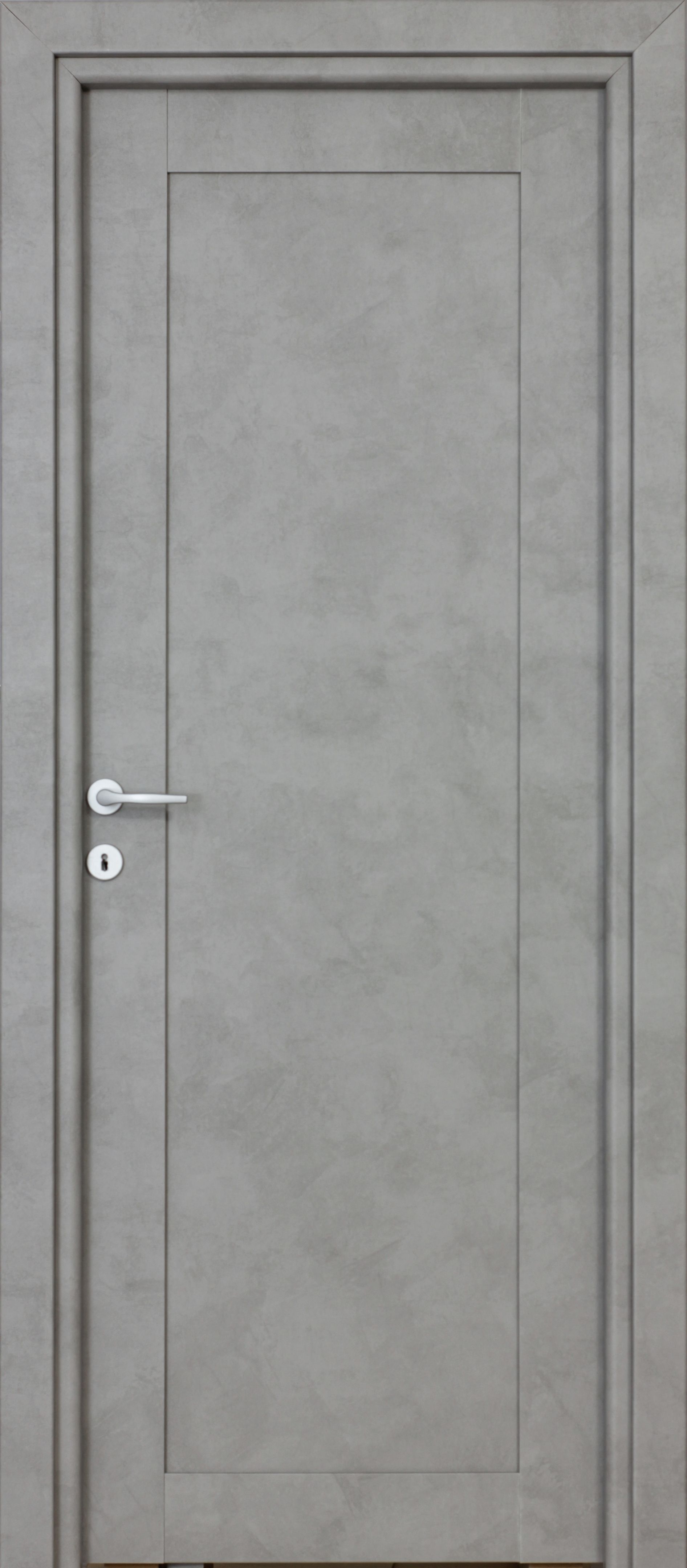 Usa interior Mod, fara geam, reversibila, MDF, 78 x 203 cm, gri inchis