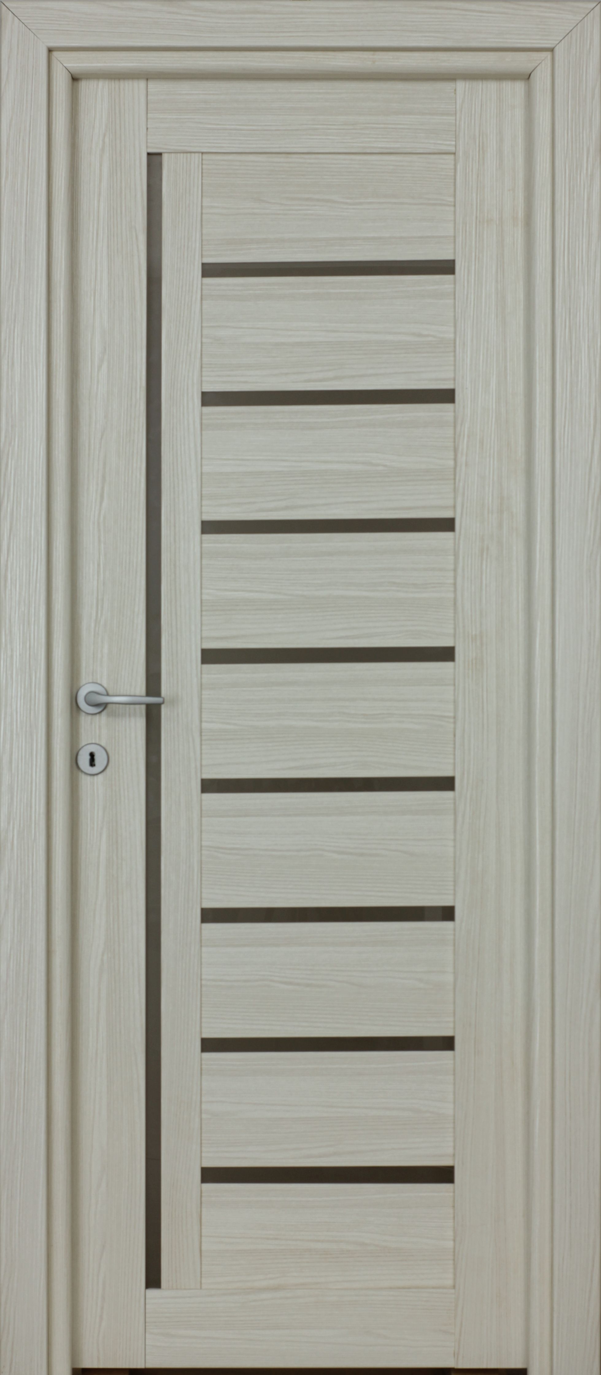 Usa interior Smart, cu geam, reversibila, MDF, 78 x 203 cm, alb