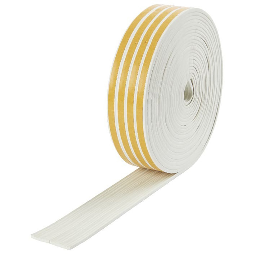 Banda de etansare autoadeziva VOLDEN, 9 x 4 mm, cauciuc, alb cu dunga, 6 m