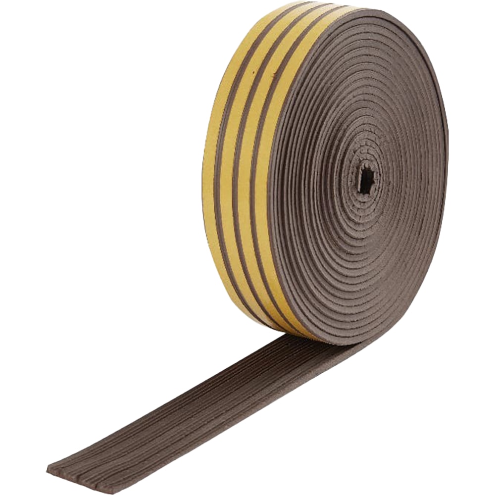 Banda de etansare autoadeziva VOLDEN, 9 x 4 mm, cauciuc, maro cu dunga, 24 m