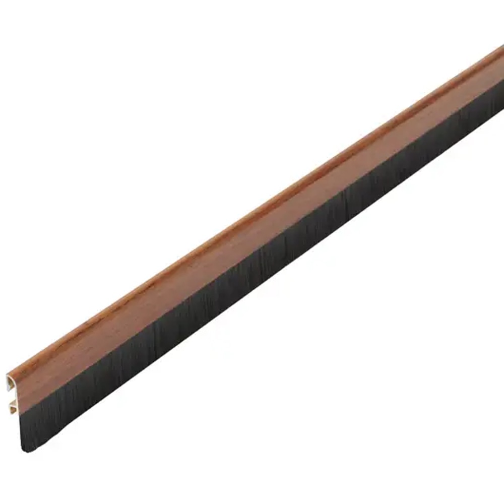 Garnitura aluminiu cu perie VOLDEN 101374559, 1000 x 15 mm, efect de lemn