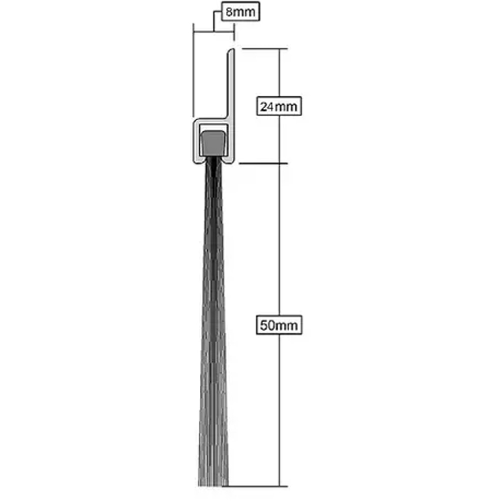 Perie de etansare pentru usa garaj VOLDEN 101374570, 1.25 m, 2 buc