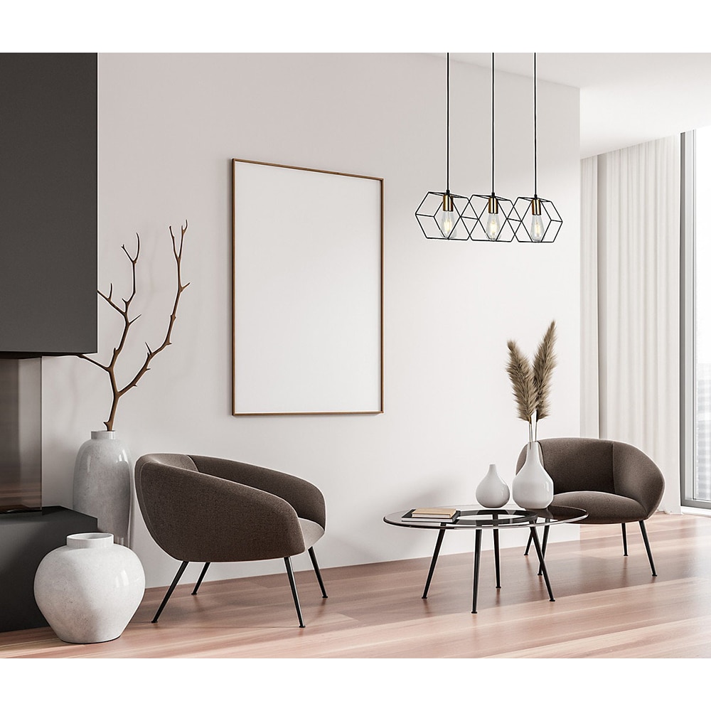 Pendul cu 3 becuri ITALUX Aina PND-74889-3-BK, E27, 40W, IP20, negru