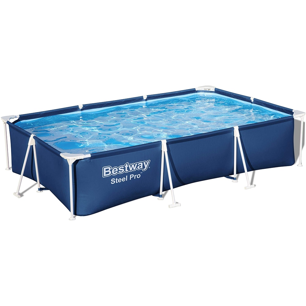 Piscina cadru metalic BESTWAY, dreptunghi, 3300 l, 300 x 201 x 66 cm, albastru
