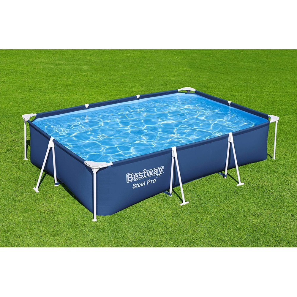 Piscina cadru metalic BESTWAY, dreptunghi, 3300 l, 300 x 201 x 66 cm, albastru