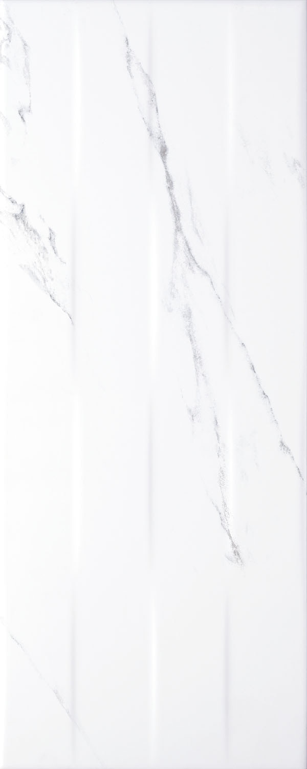 Faianta KAI Elada Stripes, alb, 20 x 50 cm, grosime 9 mm, 1.3 mp/cutie