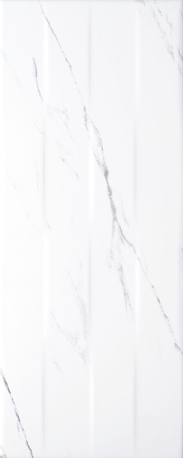 Faianta KAI Elada Stripes, alb, 20 x 50 cm, grosime 9 mm, 1.3 mp/cutie