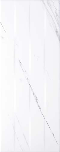 Faianta KAI Elada Stripes, alb, 20 x 50 cm, grosime 9 mm, 1.3 mp/cutie