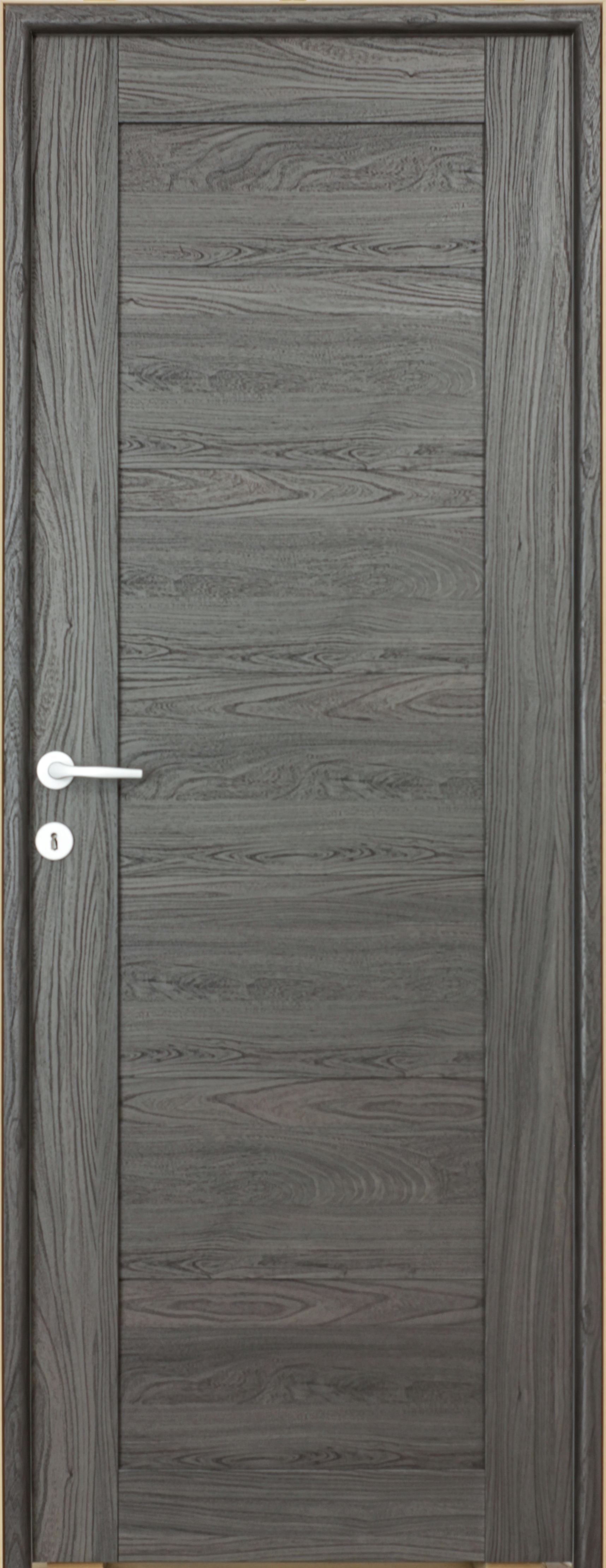 Usa interior Tisa, fara geam, reversibila, MDF, 68 x 203 cm, negru