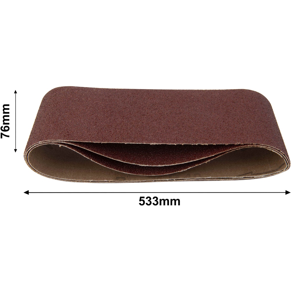 Set banda slefuit MAC ALLISTER, 3 bucati, 76x533 mm, P120