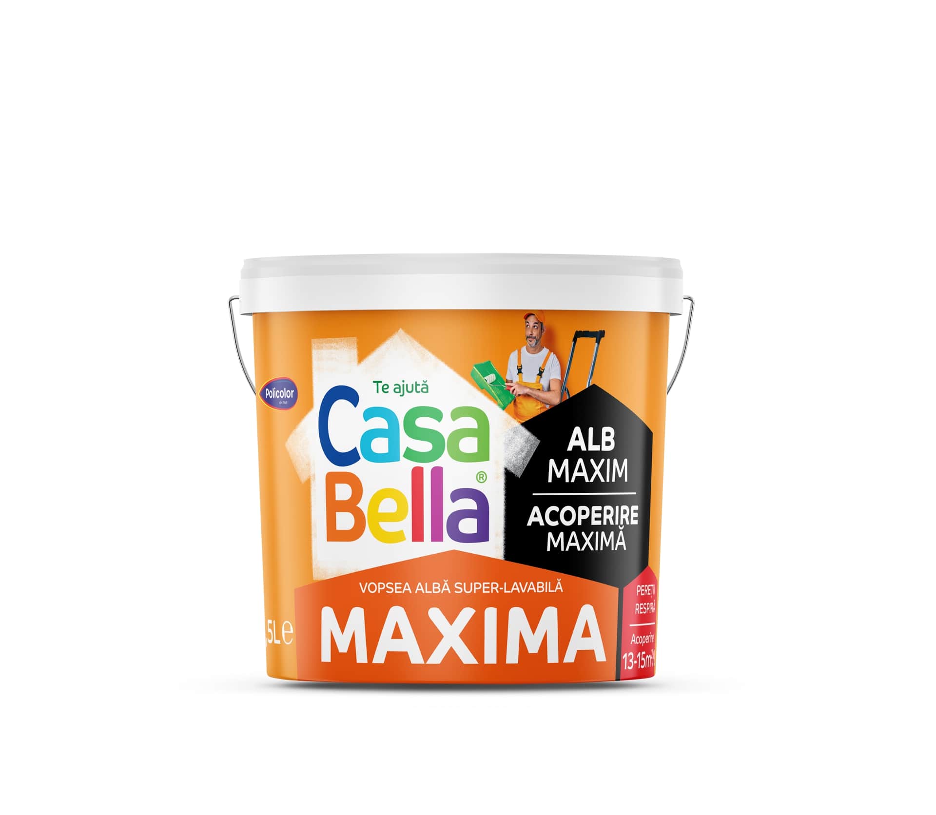 Vopsea superlavabila, de interior, 15L  Casabella Max