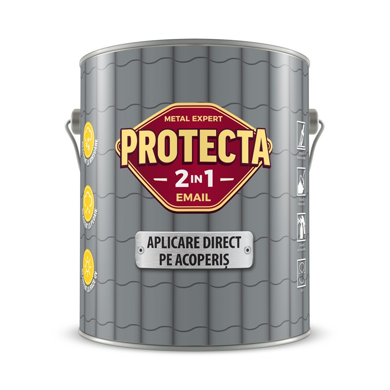 Email pentru acoperis PROTECTA 2in1, verde inchis, 4 l